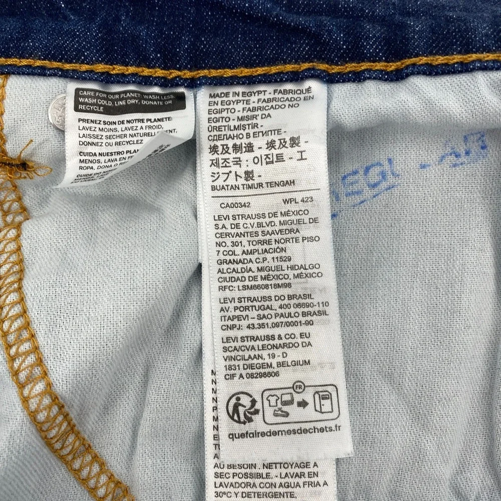 Levis 541 Jeans Athletic Taper Mens Tag 46x32 Fits‎ 48x30.5 Blue Stretch Rugged